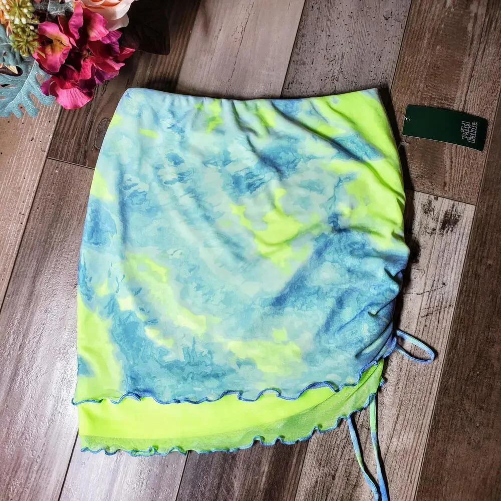 NWT Wild Fable Tie Dye Micro Mesh Mini Skirt Women's Size XS